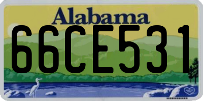 AL license plate 66CE531