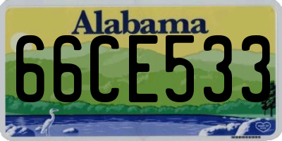 AL license plate 66CE533