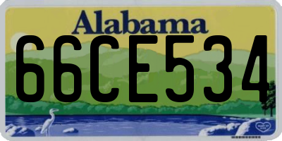 AL license plate 66CE534