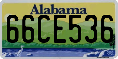 AL license plate 66CE536