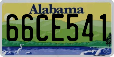 AL license plate 66CE541