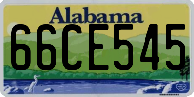 AL license plate 66CE545
