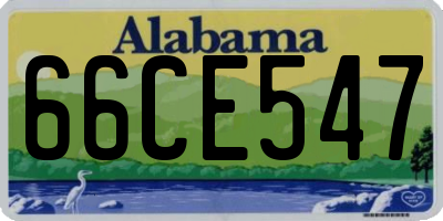 AL license plate 66CE547