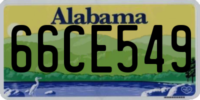 AL license plate 66CE549
