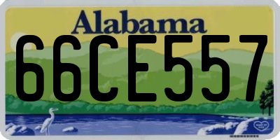 AL license plate 66CE557