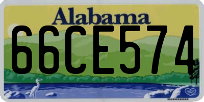 AL license plate 66CE574