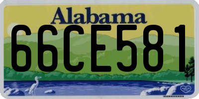 AL license plate 66CE581