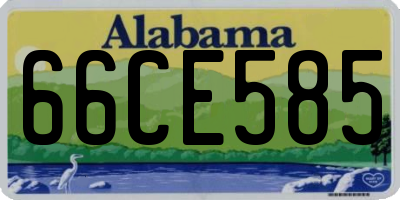 AL license plate 66CE585
