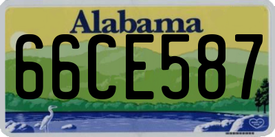 AL license plate 66CE587
