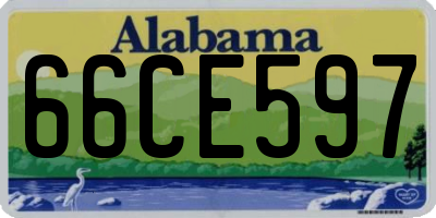 AL license plate 66CE597