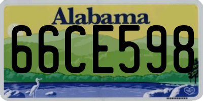 AL license plate 66CE598