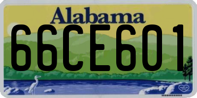 AL license plate 66CE601