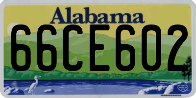 AL license plate 66CE602