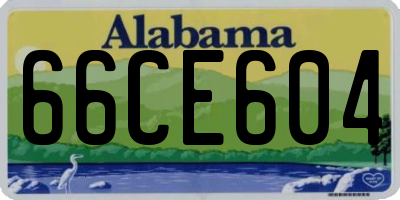 AL license plate 66CE604