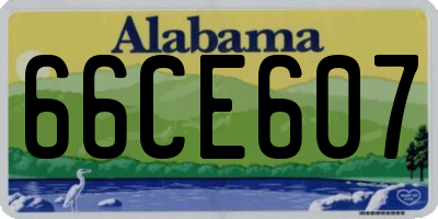 AL license plate 66CE607