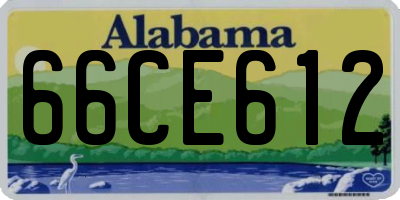 AL license plate 66CE612