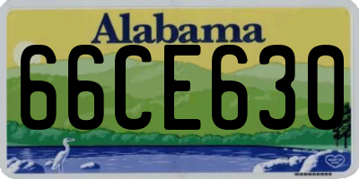 AL license plate 66CE630