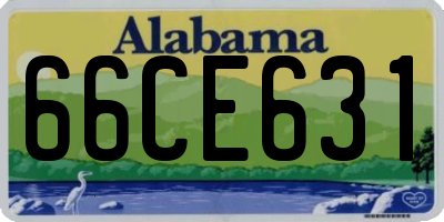 AL license plate 66CE631