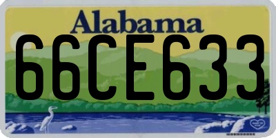AL license plate 66CE633