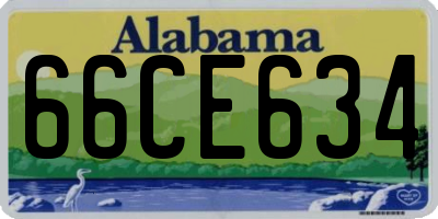 AL license plate 66CE634