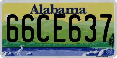 AL license plate 66CE637