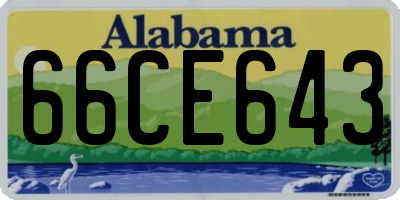 AL license plate 66CE643