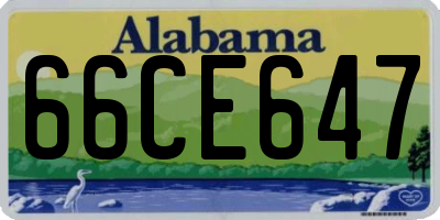 AL license plate 66CE647