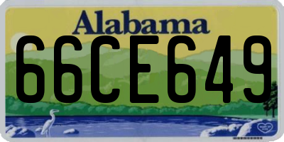 AL license plate 66CE649