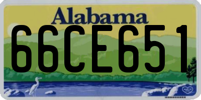AL license plate 66CE651