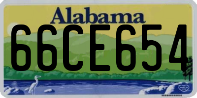 AL license plate 66CE654