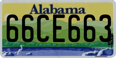 AL license plate 66CE663