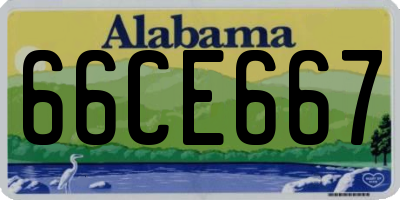 AL license plate 66CE667