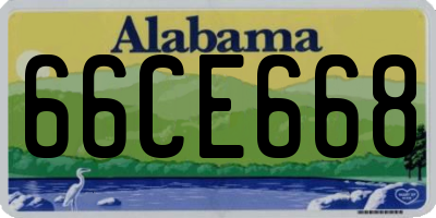 AL license plate 66CE668