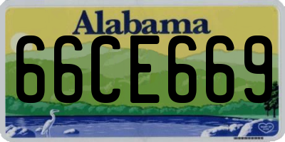 AL license plate 66CE669