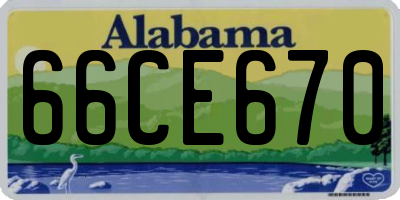 AL license plate 66CE670