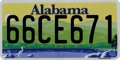 AL license plate 66CE671