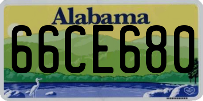 AL license plate 66CE680