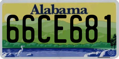 AL license plate 66CE681