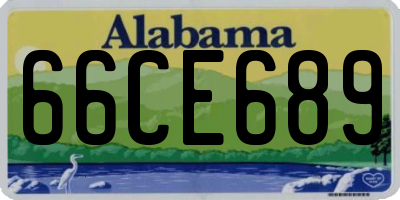 AL license plate 66CE689