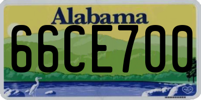 AL license plate 66CE700