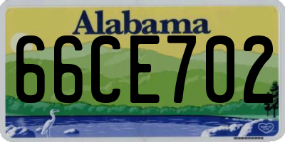 AL license plate 66CE702