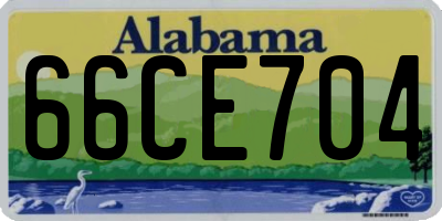 AL license plate 66CE704