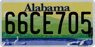 AL license plate 66CE705