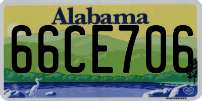 AL license plate 66CE706