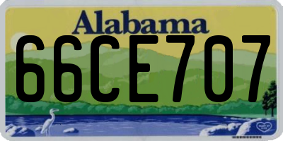 AL license plate 66CE707