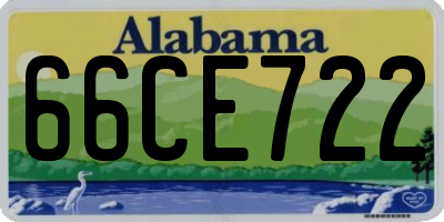 AL license plate 66CE722