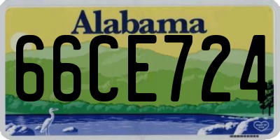 AL license plate 66CE724