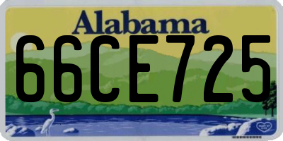 AL license plate 66CE725