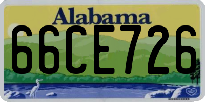 AL license plate 66CE726