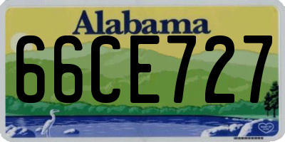 AL license plate 66CE727